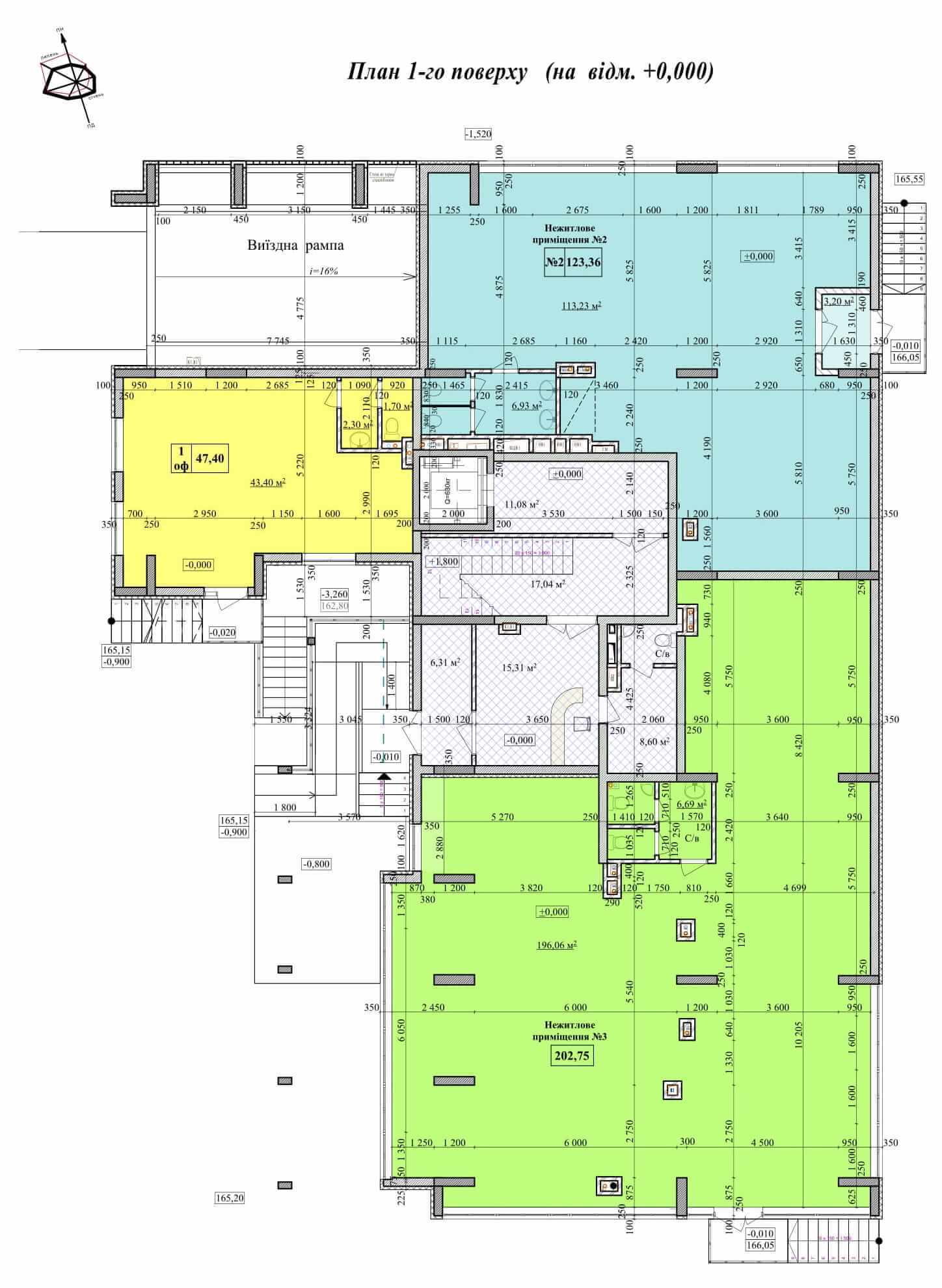 Приміщення вільного призначення 202.75 м² в ЖК Будинок на Волошина від забудовника, Київ