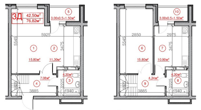 3-комнатная 76.82 м² в ЖК Рідне місто от 15 700 грн/м², Киев