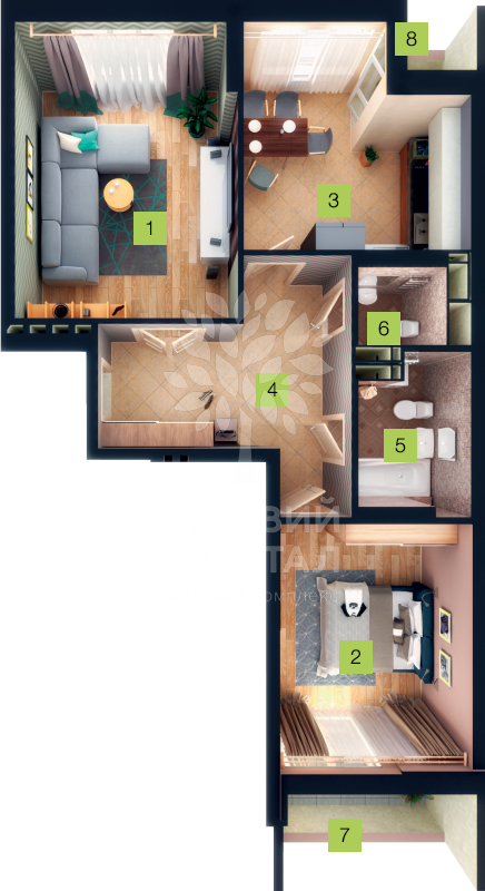 2-кімнатна 69.26 м² в ЖК Лісовий квартал від 16 900 грн/м², м. Бровари