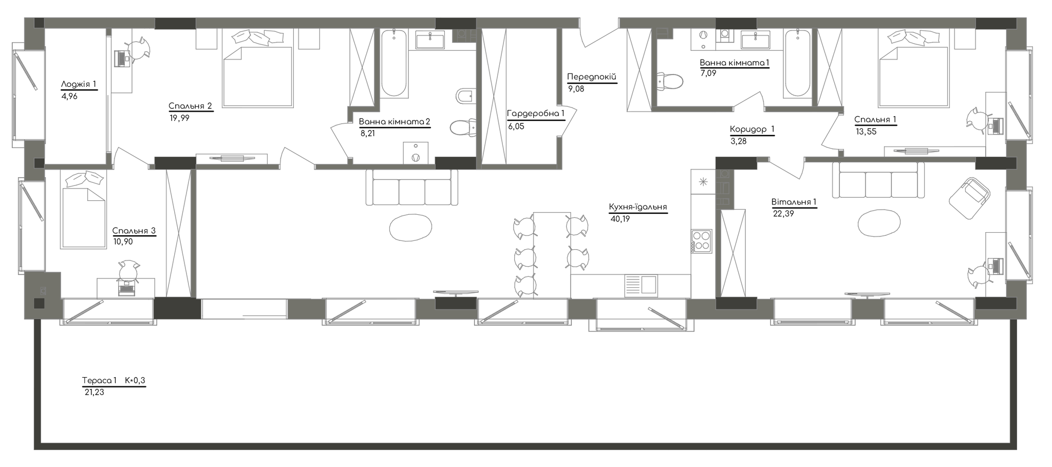 4-кімнатна 166.92 м² в ЖК Washington Concept House від 53 400 грн/м², Київ