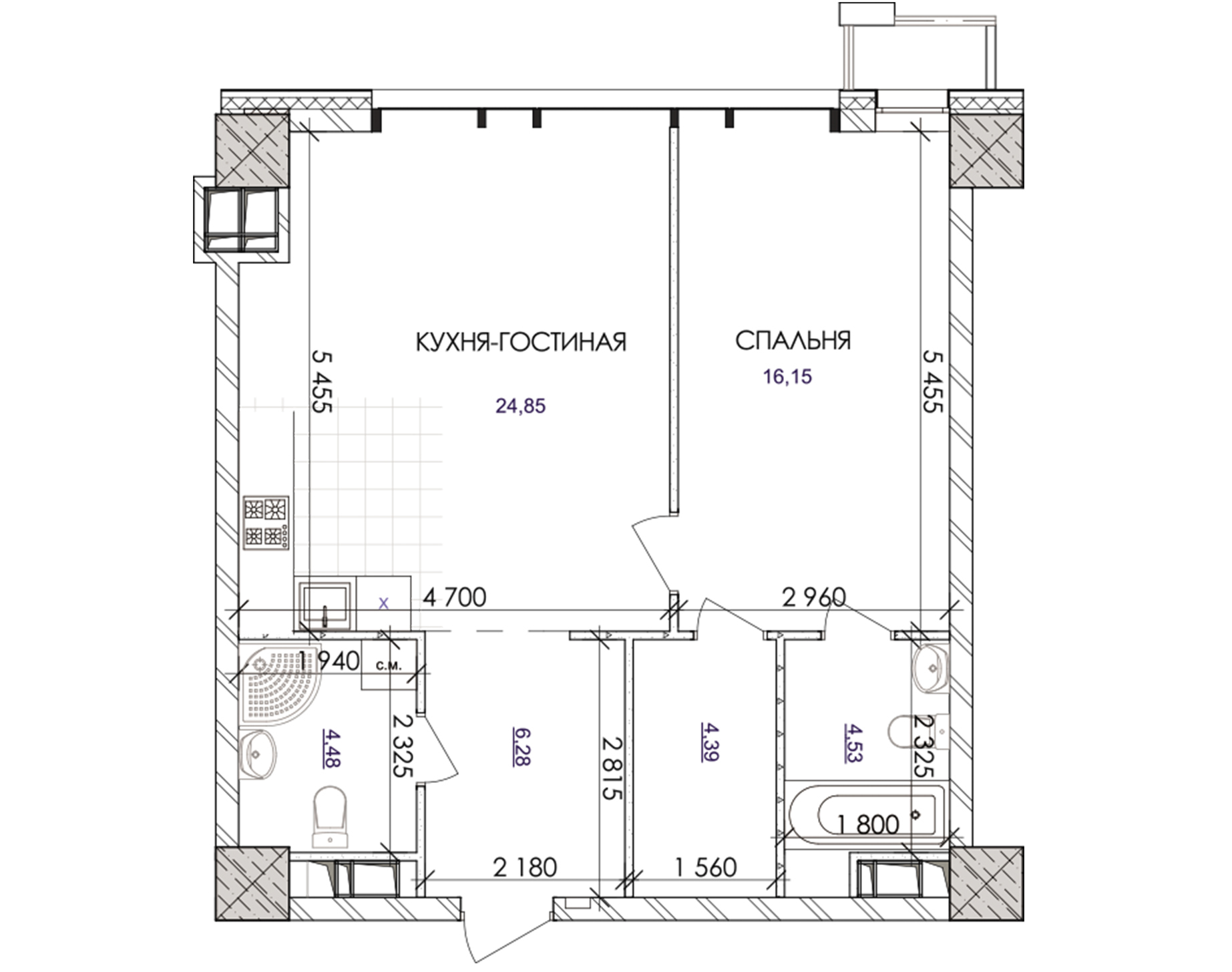 1-кімнатна 60.2 м² в ЖК Park Avenue VIP від забудовника, Київ