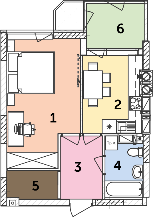 1-кімнатна 37.75 м² в ЖК Лісова казка від 25 000 грн/м², Київ