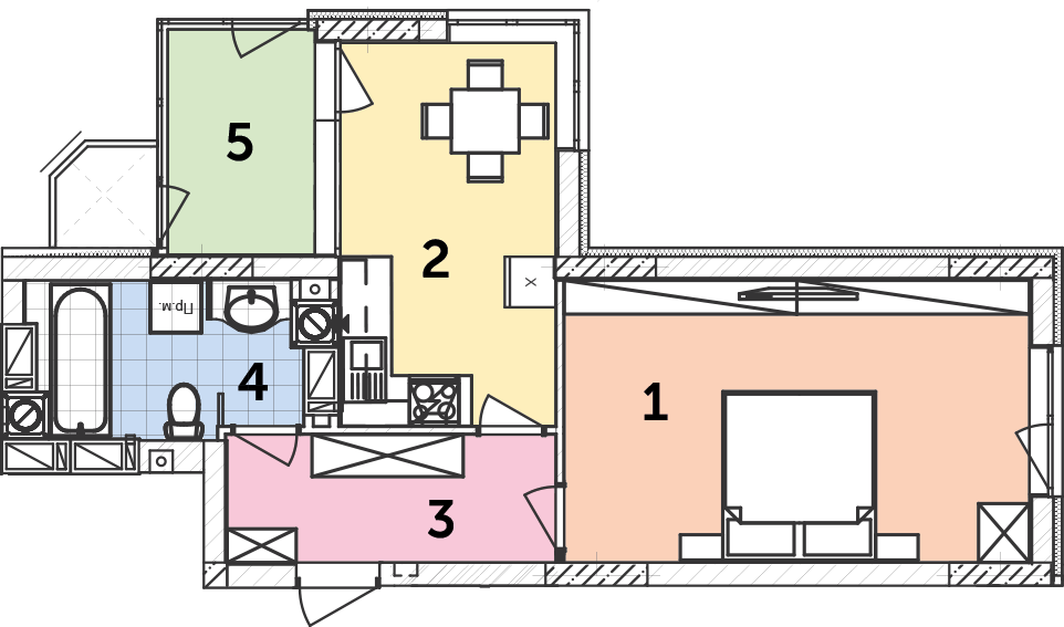 1-кімнатна 43.72 м² в ЖК Лісова казка від 25 000 грн/м², Київ