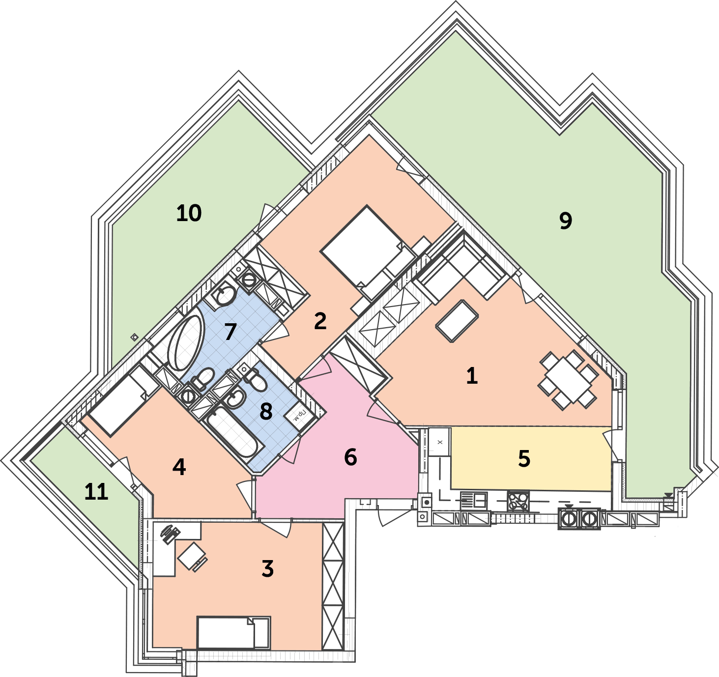 3-кімнатна 122.2 м² в ЖК Лісова казка від забудовника, Київ