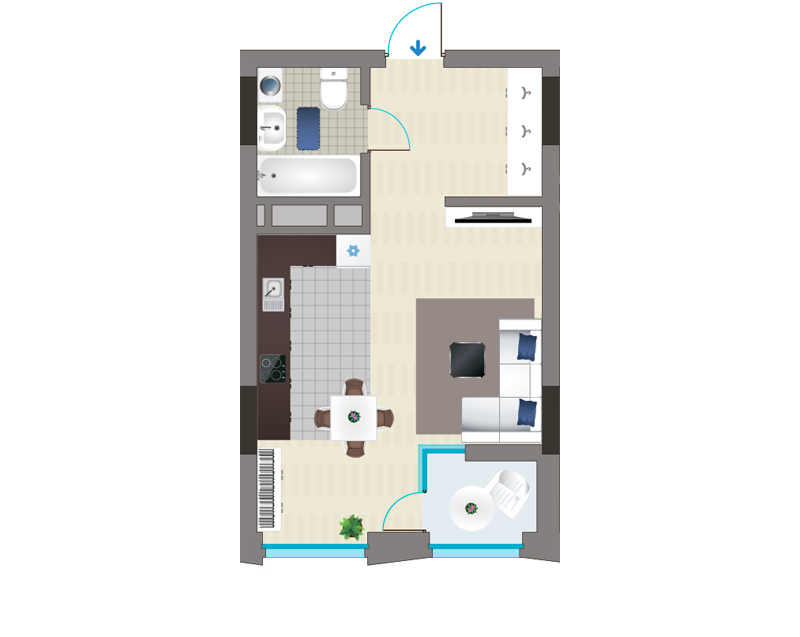 1-комнатная 35.57 м² в ЖК Славутич 2.0 от 32 000 грн/м², Киев
