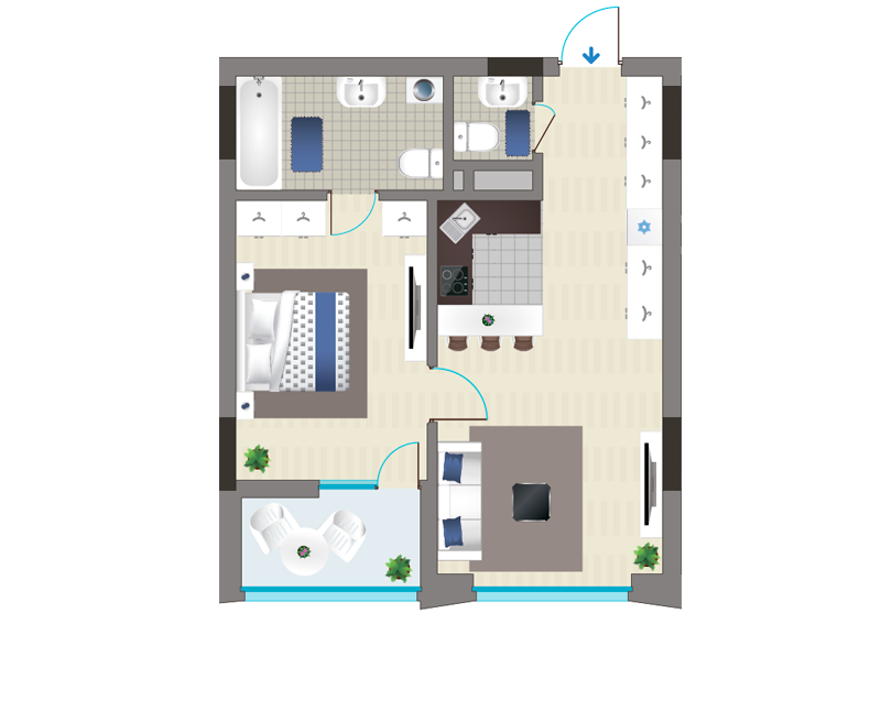 1-комнатная 49.68 м² в ЖК Славутич 2.0 от 32 000 грн/м², Киев