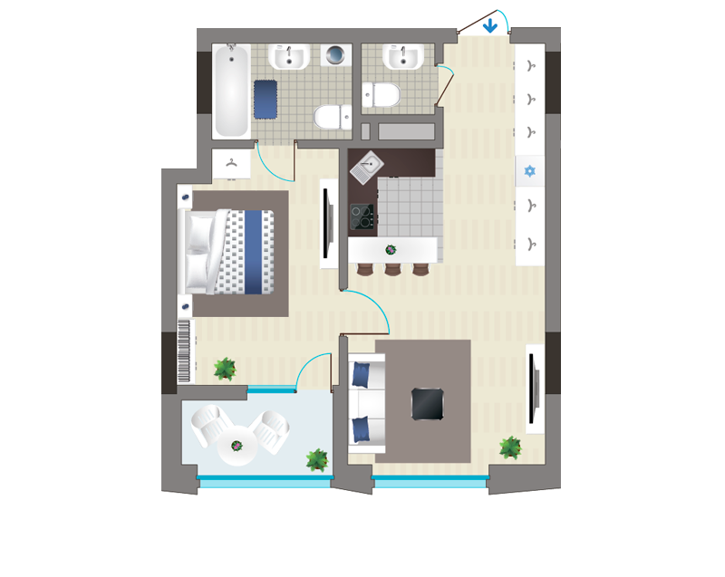 1-комнатная 48.83 м² в ЖК Славутич 2.0 от 32 000 грн/м², Киев