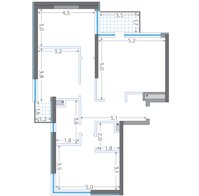 3-комнатная 96.42 м² в ЖК Заречный от 25 150 грн/м², Киев