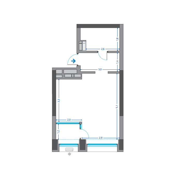 Студія 34.16 м² в ЖК Славутич від 27 800 грн/м², Київ