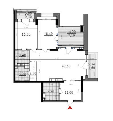 2-кімнатна 121.7 м² в ЖК A52 від 45 350 грн/м², Київ