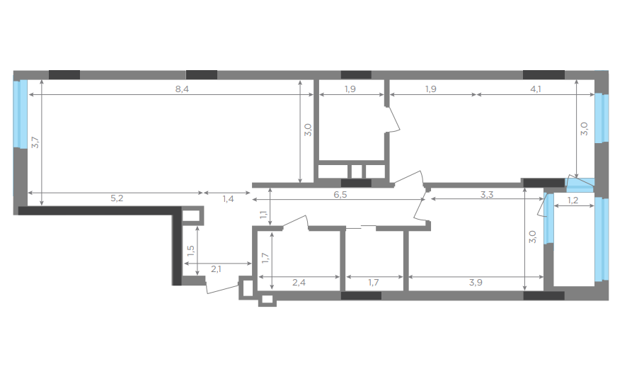 2-комнатная 82.63 м² в ЖК Time от 36 000 грн/м², Киев