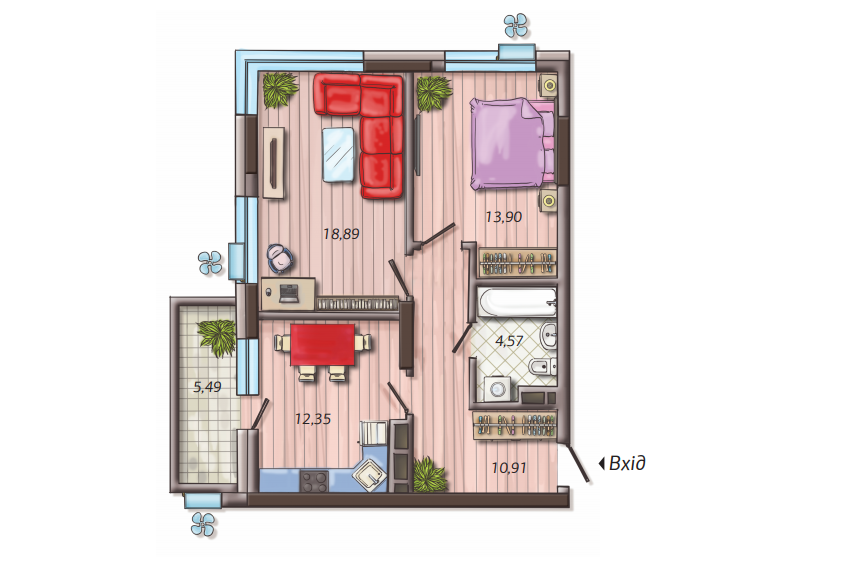 2-кімнатна 62.27 м² в ЖК Французький квартал 2 від 43 250 грн/м², Київ