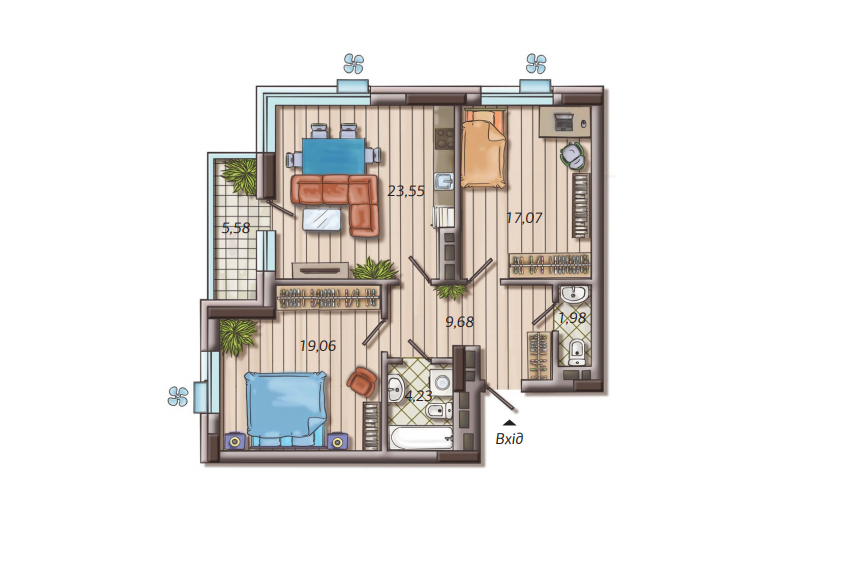 2-кімнатна 80.03 м² в ЖК Французький квартал 2 від 43 250 грн/м², Київ