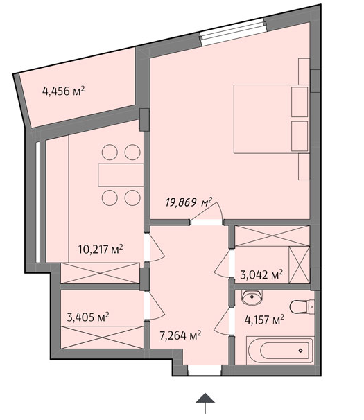 1-комнатная 49.29 м² в ЖК на ул. Варшавская, 201А от 33 800 грн/м², Львов