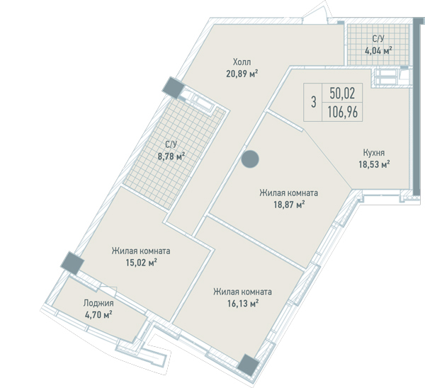 3-комнатная 106.02 м² в ЖК Бульвар Фонтанов от 68 150 грн/м², Киев