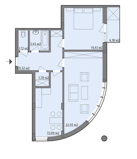 2-комнатная 67.88 м² в ЖК на ул. Варшавская, 201А от 18 500 грн/м², Львов