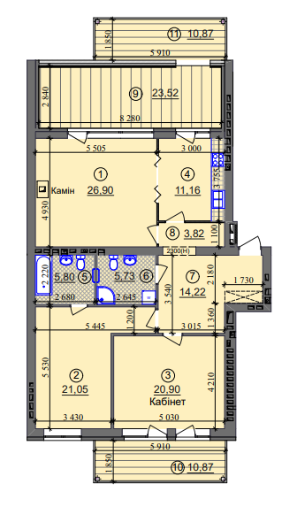 3-комнатная 127.86 м² в ЖК Липинка от 26 500 грн/м², Киев