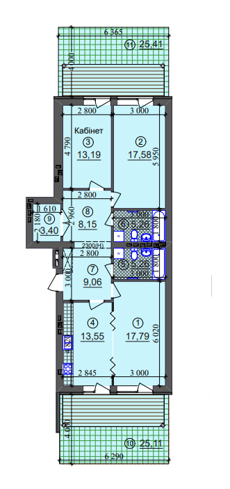 3-комнатная 93.24 м² в ЖК Липинка от 26 505 грн/м², Киев