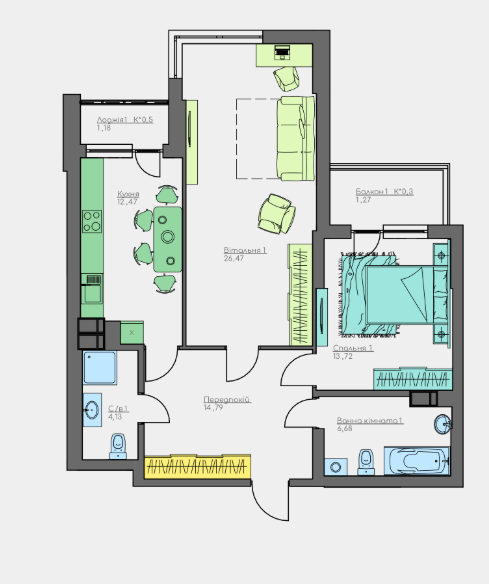 2-комнатная 80.71 м² в ЖК Home and Park Comfort House от 14 650 грн/м², г. Борисполь