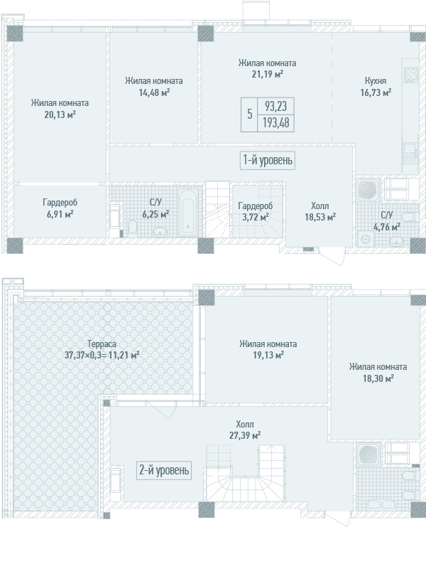 5+ комнат 193.48 м² в ЖК Бульвар Фонтанов от 71 280 грн/м², Киев
