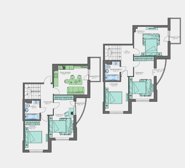 Двухуровневая 138.78 м² в ЖК Home and Park Comfort House от 13 950 грн/м², г. Борисполь