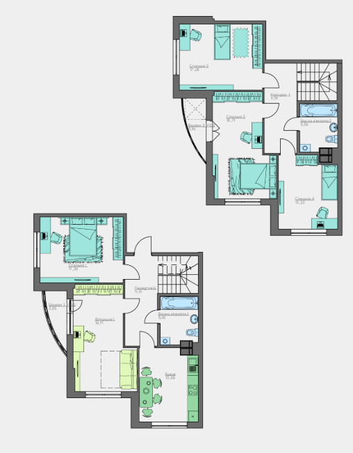 Двухуровневая 132.42 м² в ЖК Home and Park Comfort House от 14 000 грн/м², г. Борисполь