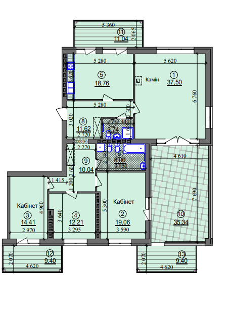 4-комнатная 154.89 м² в ЖК Липинка от 26 505 грн/м², Киев