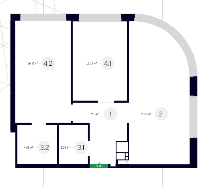 2-кімнатна 67.29 м² в ЖК White Lines від 53 000 грн/м², Київ