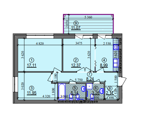 3-комнатная 72.55 м² в ЖК Липинка от 26 505 грн/м², Киев