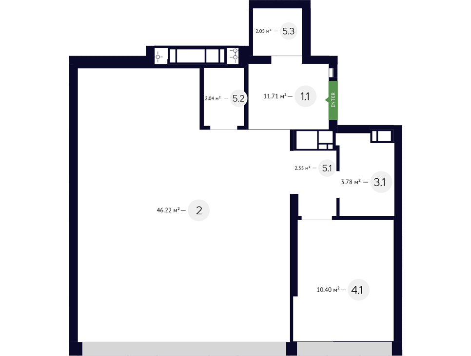 3-кімнатна 121.1 м² в ЖК White Lines від 47 950 грн/м², Київ