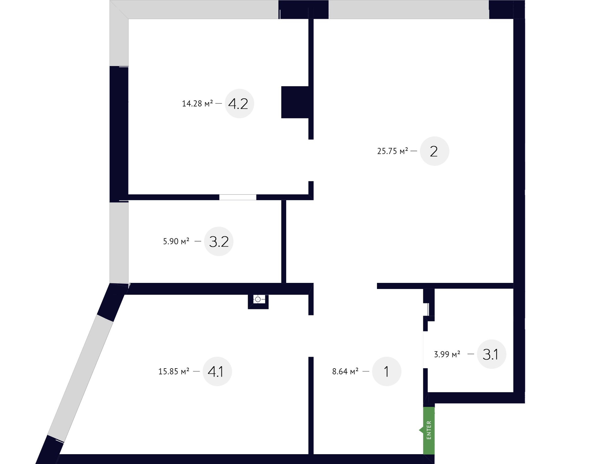 2-кімнатна 74.41 м² в ЖК White Lines від 45 450 грн/м², Київ