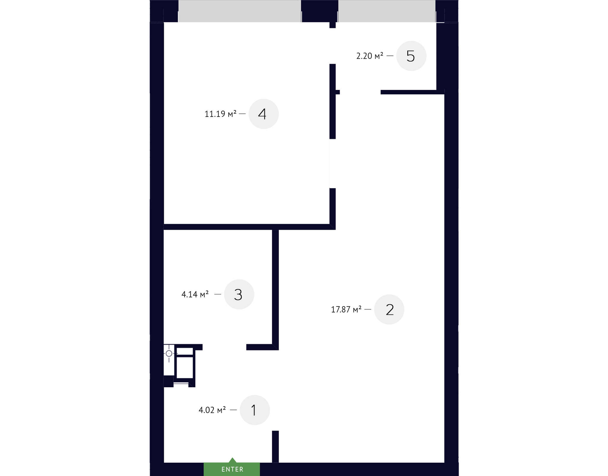 1-кімнатна 39.42 м² в ЖК White Lines від 70 250 грн/м², Київ
