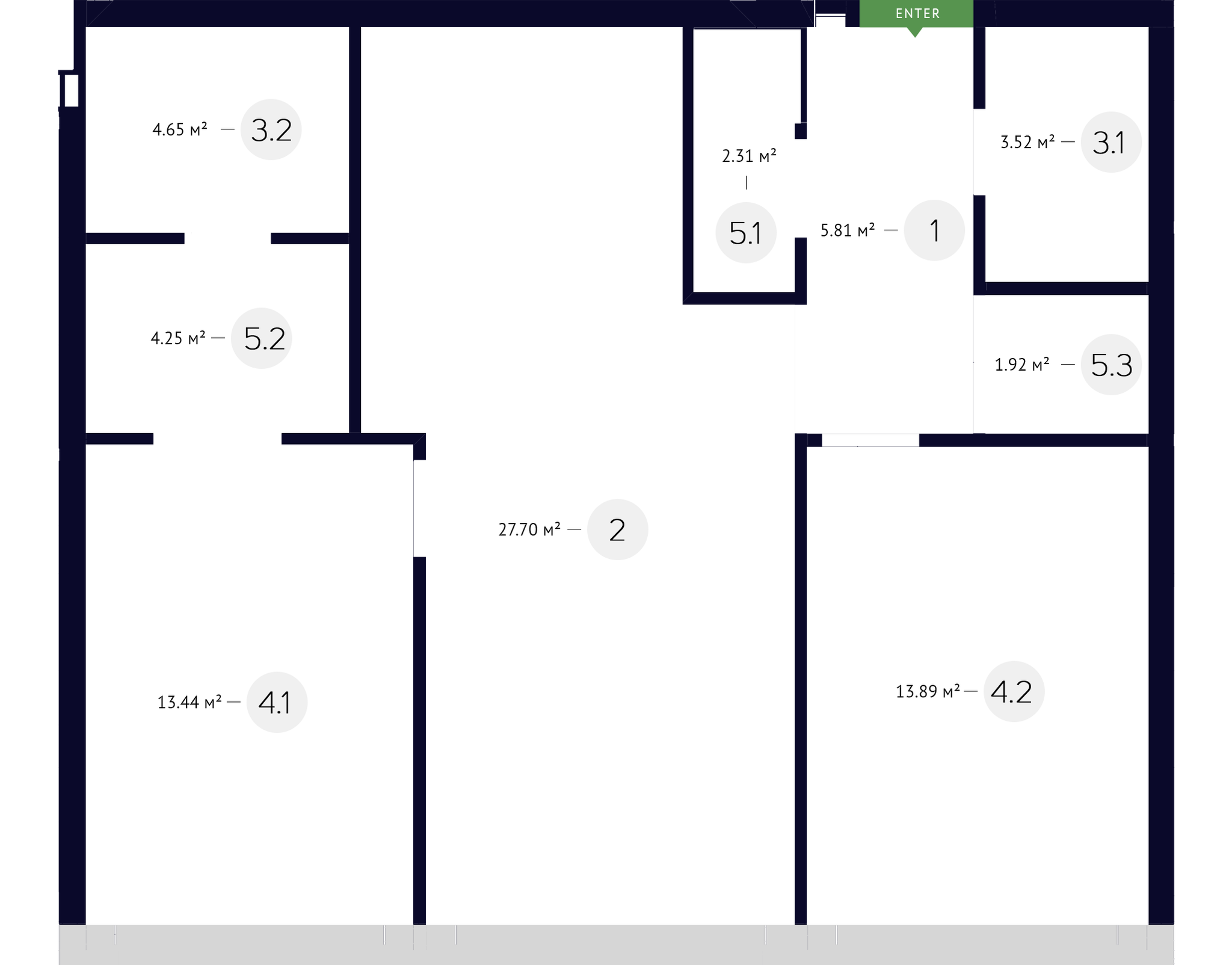 2-кімнатна 77.49 м² в ЖК White Lines від 45 450 грн/м², Київ