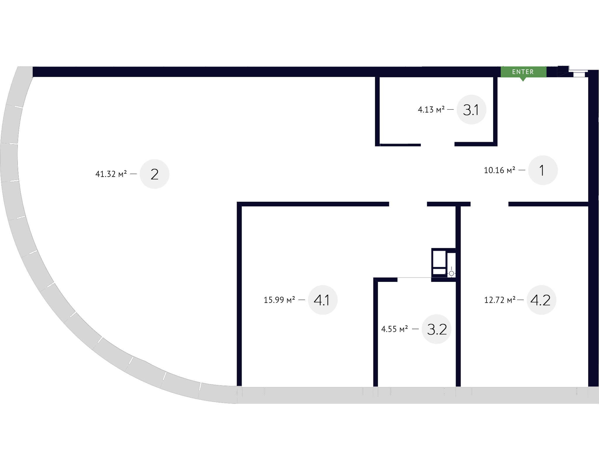 2-кімнатна 89.09 м² в ЖК White Lines від 44 500 грн/м², Київ