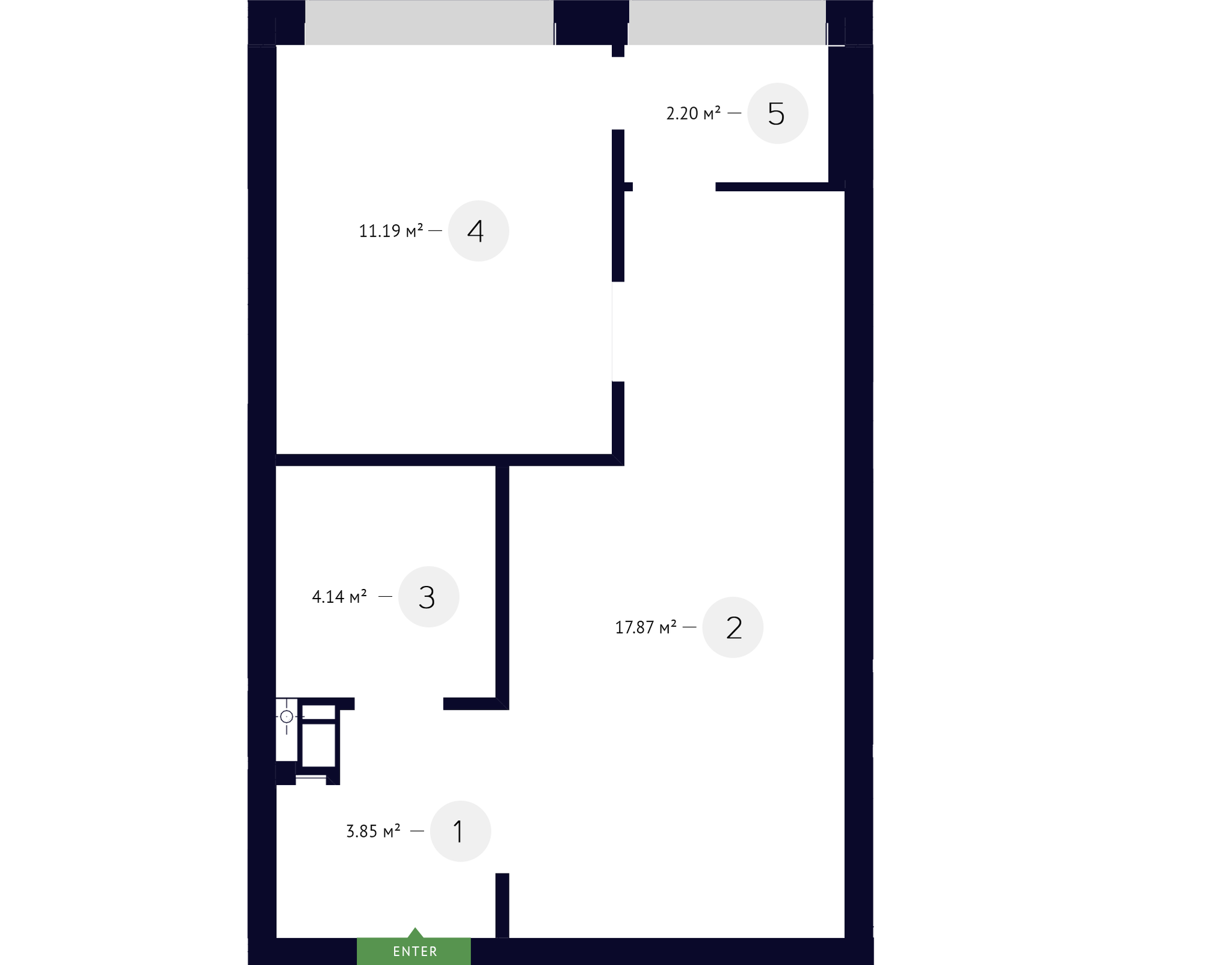 1-кімнатна 39.25 м² в ЖК White Lines від 70 250 грн/м², Київ