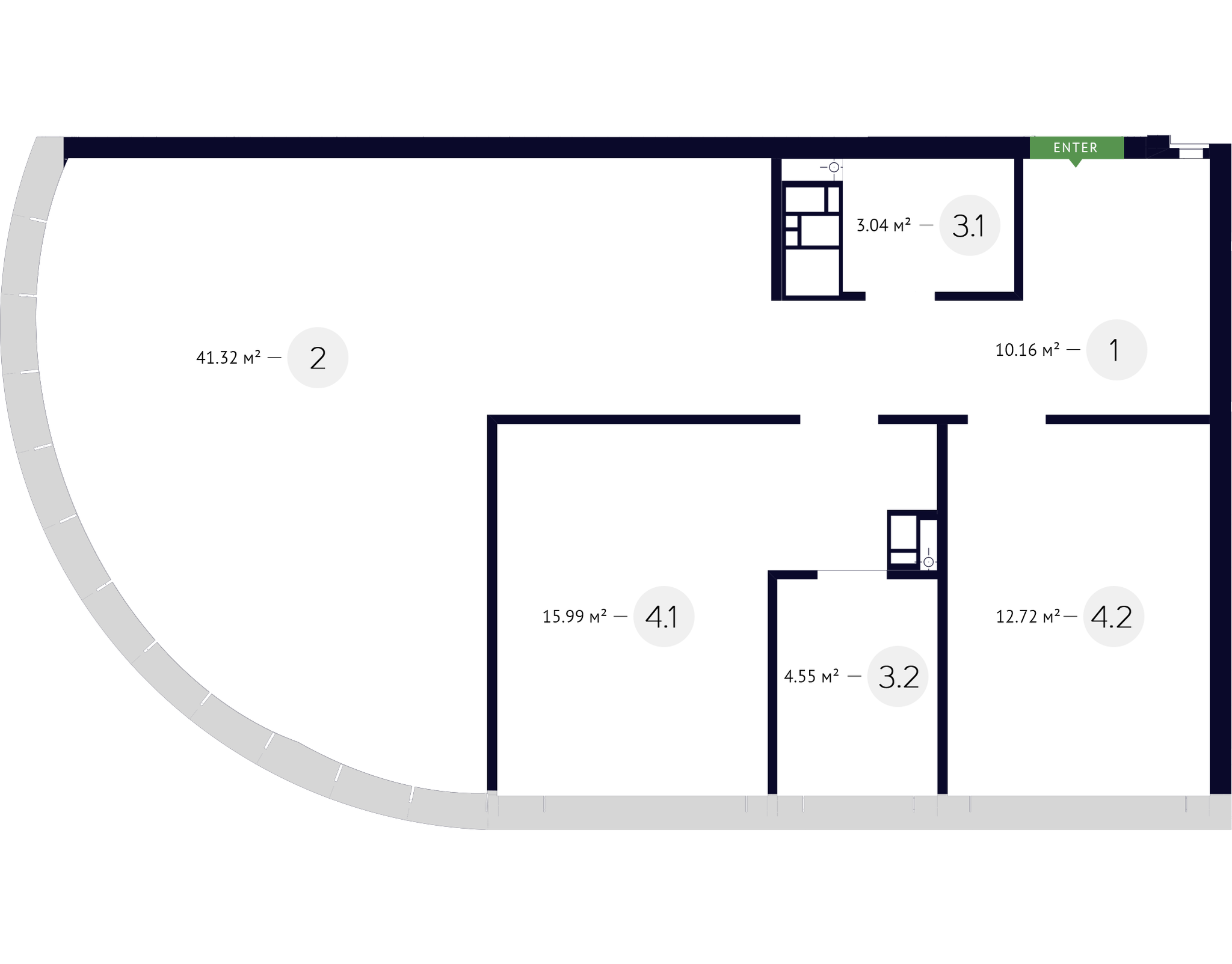 2-кімнатна 87.78 м² в ЖК White Lines від 44 500 грн/м², Київ
