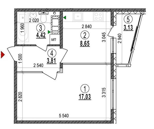 1-кімнатна 36.41 м² в ЖМ Патріотика на озерах від забудовника, Київ