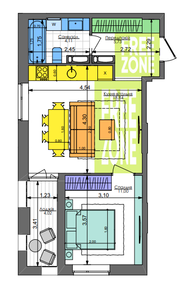 1-кімнатна 41.69 м² в ЖК Комфорт Таун від 38 900 грн/м², Київ