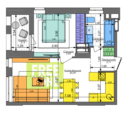 1-кімнатна 38.52 м² в ЖК Комфорт Таун від 38 900 грн/м², Київ