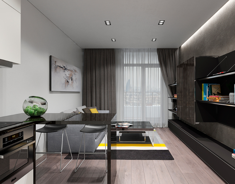 1-кімнатна 50.5 м² в ЖК Central Park від 53 350 грн/м², Київ