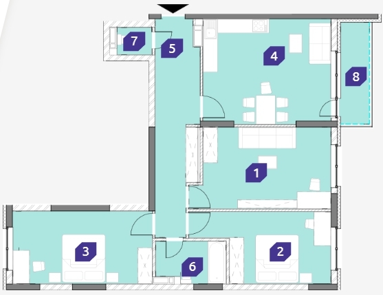 3-комнатная 100.63 м² в ЖК OK`LAND от 33 671 грн/м², Киев