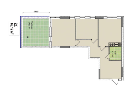 1-комнатная 69.12 м² в ЖК Ривьера от 28 000 грн/м², Киев
