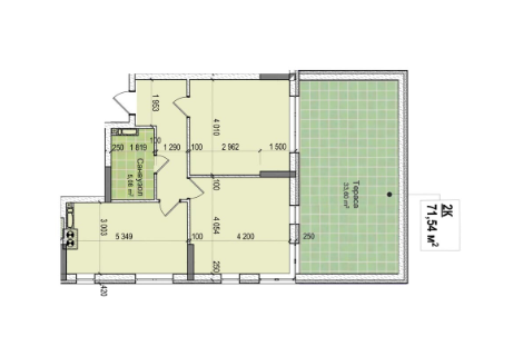 2-комнатная 71.54 м² в ЖК Ривьера от 23 000 грн/м², Киев