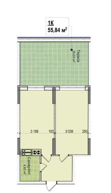 1-комнатная 55.84 м² в ЖК Ривьера от 28 000 грн/м², Киев