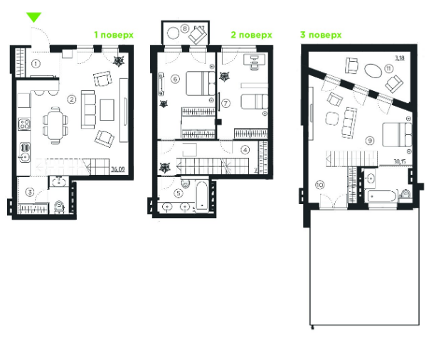 Таунхаус 129.79 м² в Таунхауси Park Town від 22 498 грн/м², смт Гостомель