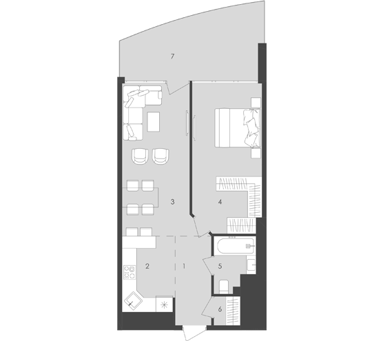 1-кімнатна 57.62 м² в  Aura Apart від 30 500 грн/м², Одеса