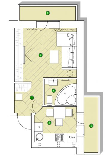 1-кімнатна 32.68 м² в ЖК Центральний від 15 500 грн/м², смт Великодолинське