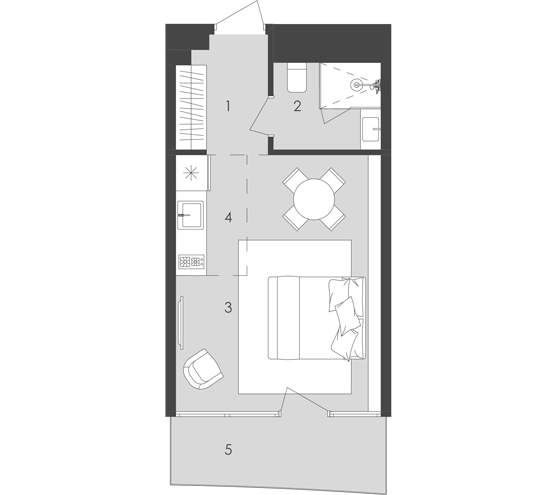 Студія 29.44 м² в  Aura Apart від 30 500 грн/м², Одеса