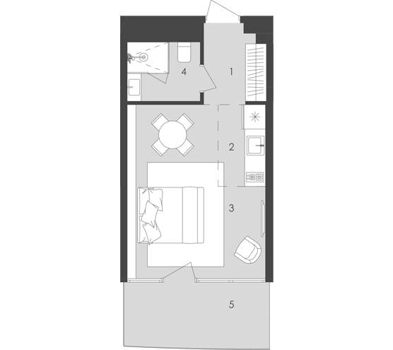 Студія 29.69 м² в  Aura Apart від 30 150 грн/м², Одеса