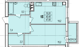 1-кімнатна 47.8 м² в ЖК Дмитрівський від 15 850 грн/м², Одеса